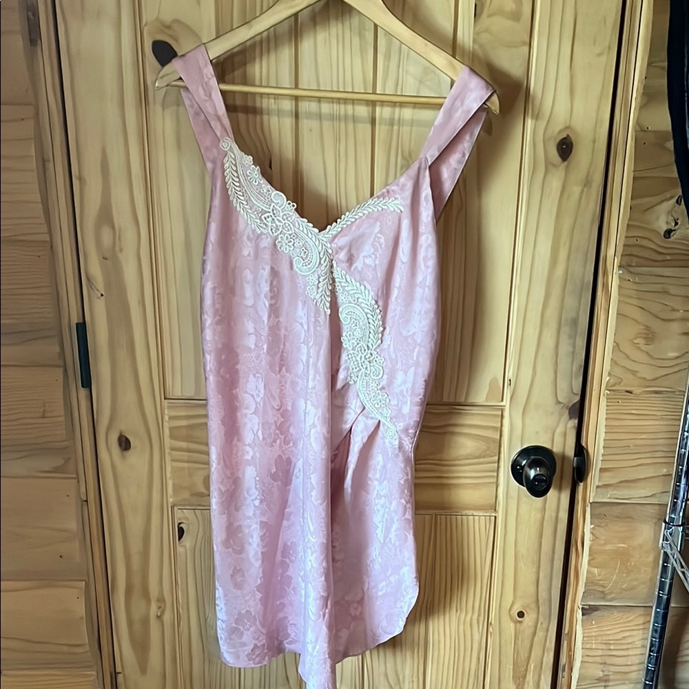 Victoria's Secret Gold Label Blush Satin Lingerie Slip Dress